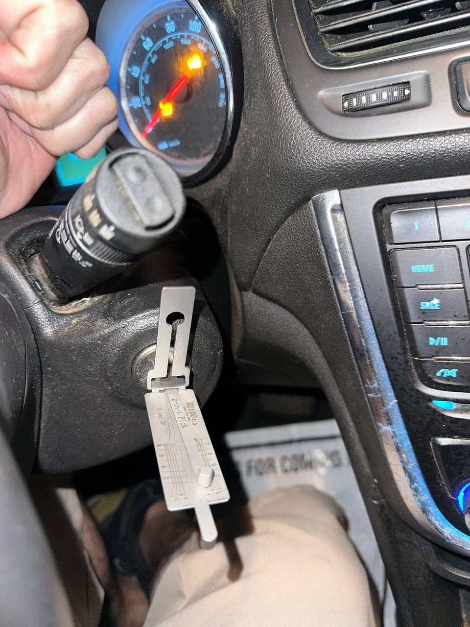 Locksmith decoding a car ignition on site